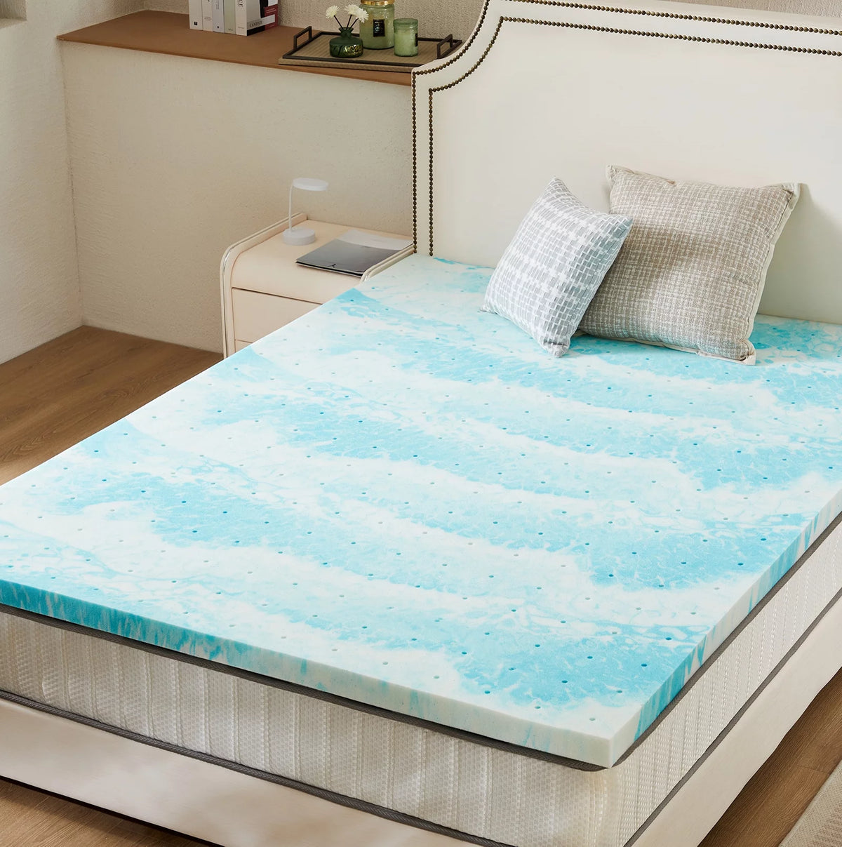 2 Inch Cool Gel Memory Foam Mattress Topper Queen Size Q41371