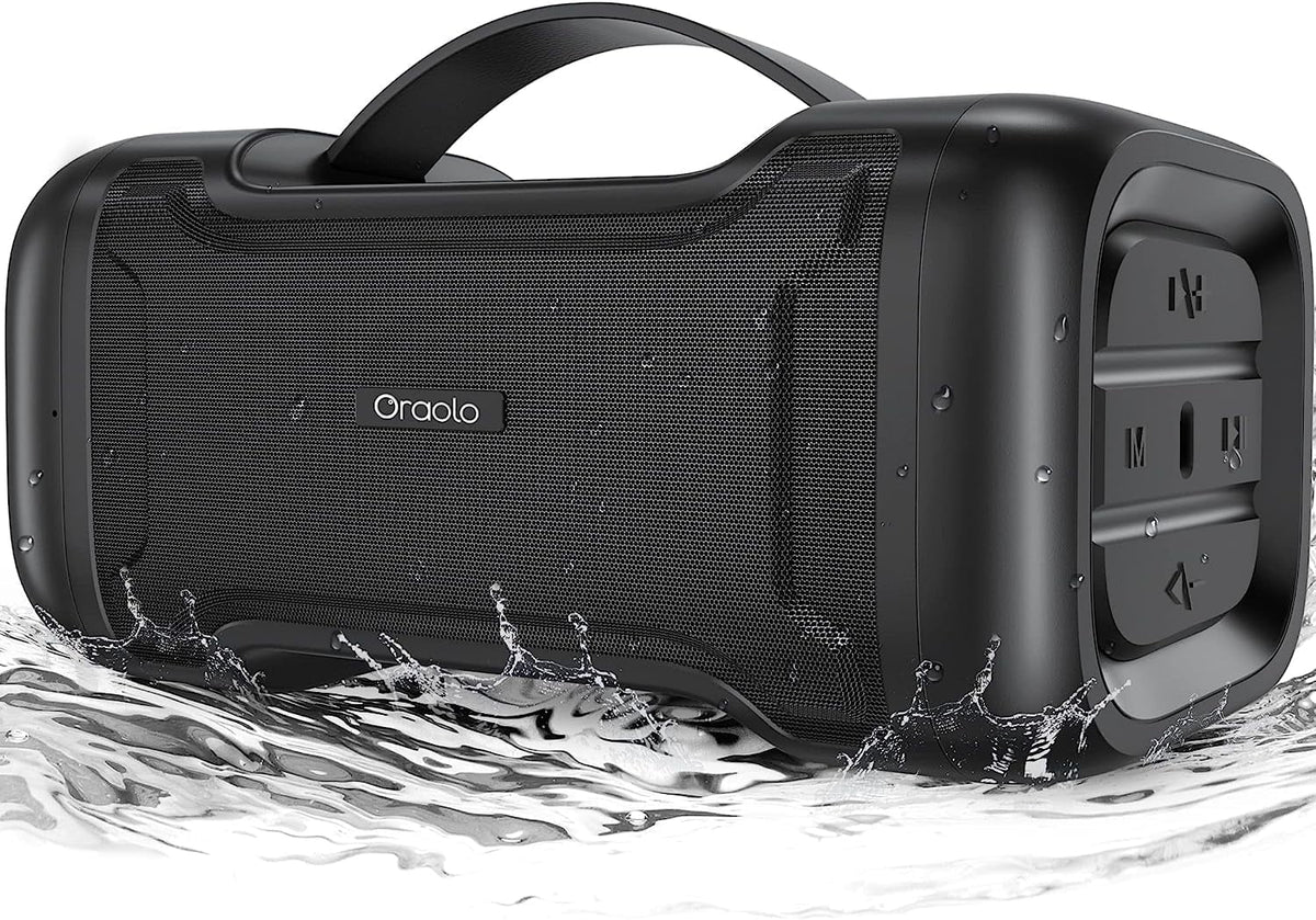 Bluetooth Speaker with Deep Bass, IPX6 Waterproof, 24H Playtime W4338