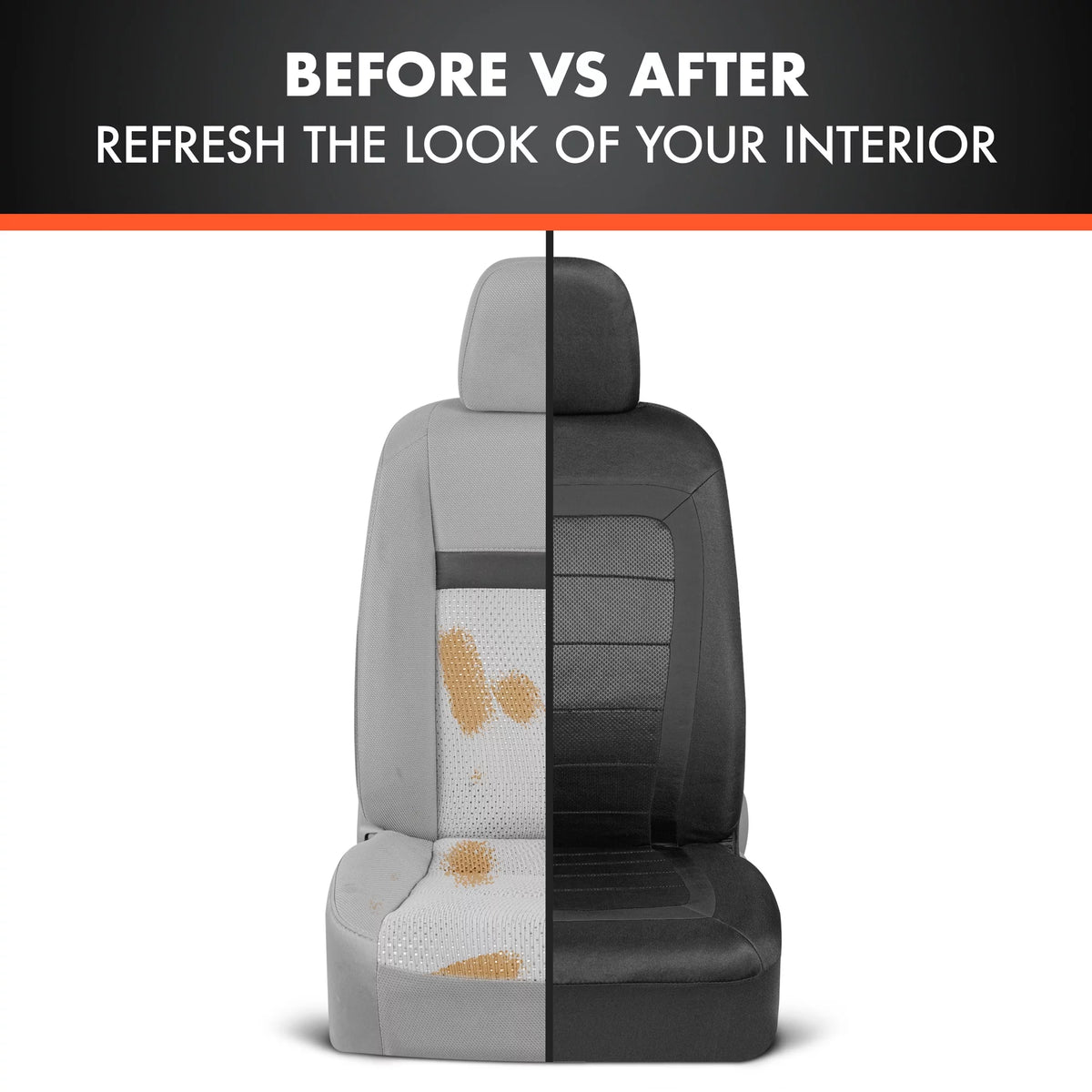 Black Sideless Front Seat Protector Pair S476