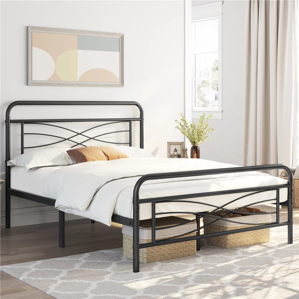 Black Metal Full Size Bed T90285