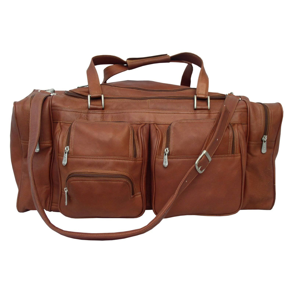 Saddle Leather Duffel with Pockets W191291