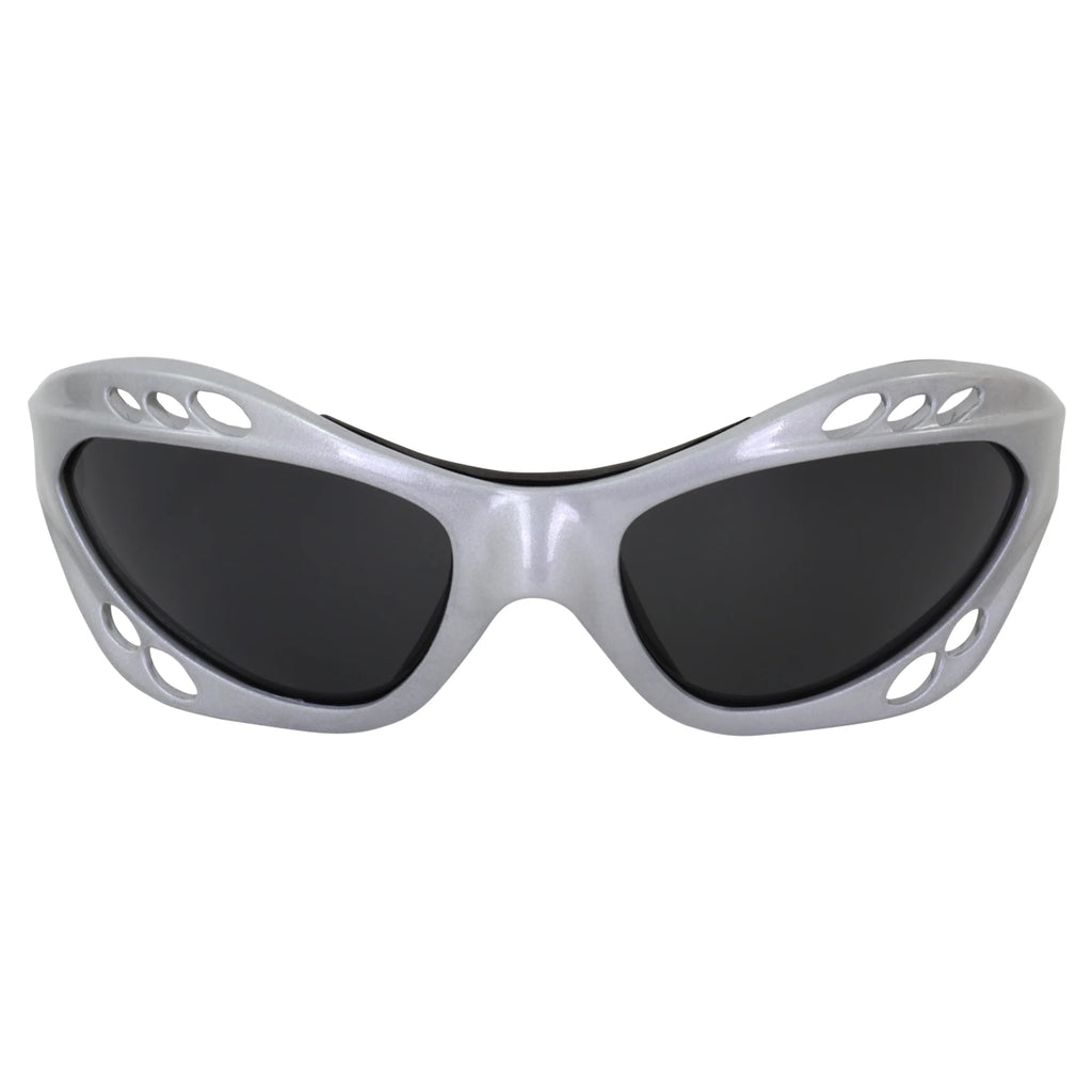 3 Pairs Padded Polarized Sunglasses w/Strap Silver Frame w/Smoke Lens & Black Frames w/Blue & Red Mirror Lenses V949