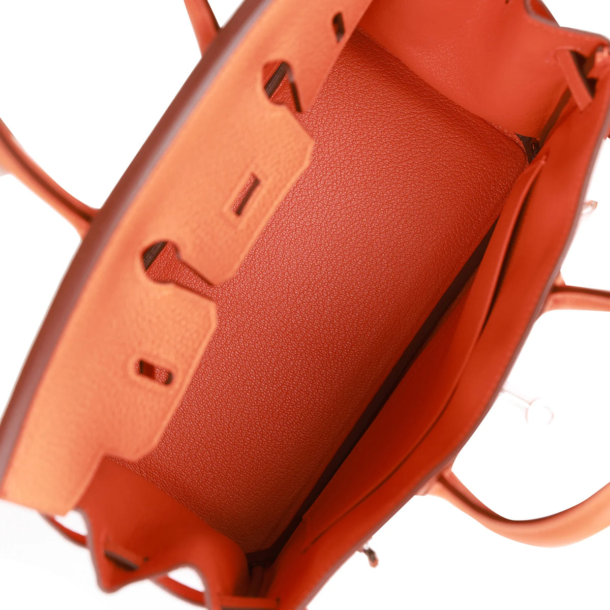 Orange Togo Palladium Hardware Handbag B777