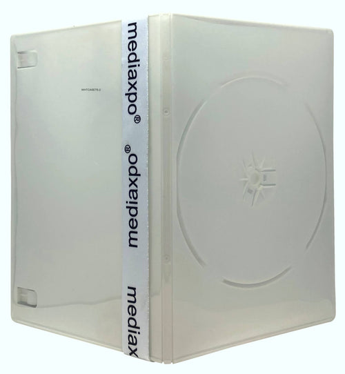 100 Slim White Single DVD Cases 7mm A9728