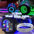 4pcs 15.5 inch LED Wheel Lights with Remote and App X503