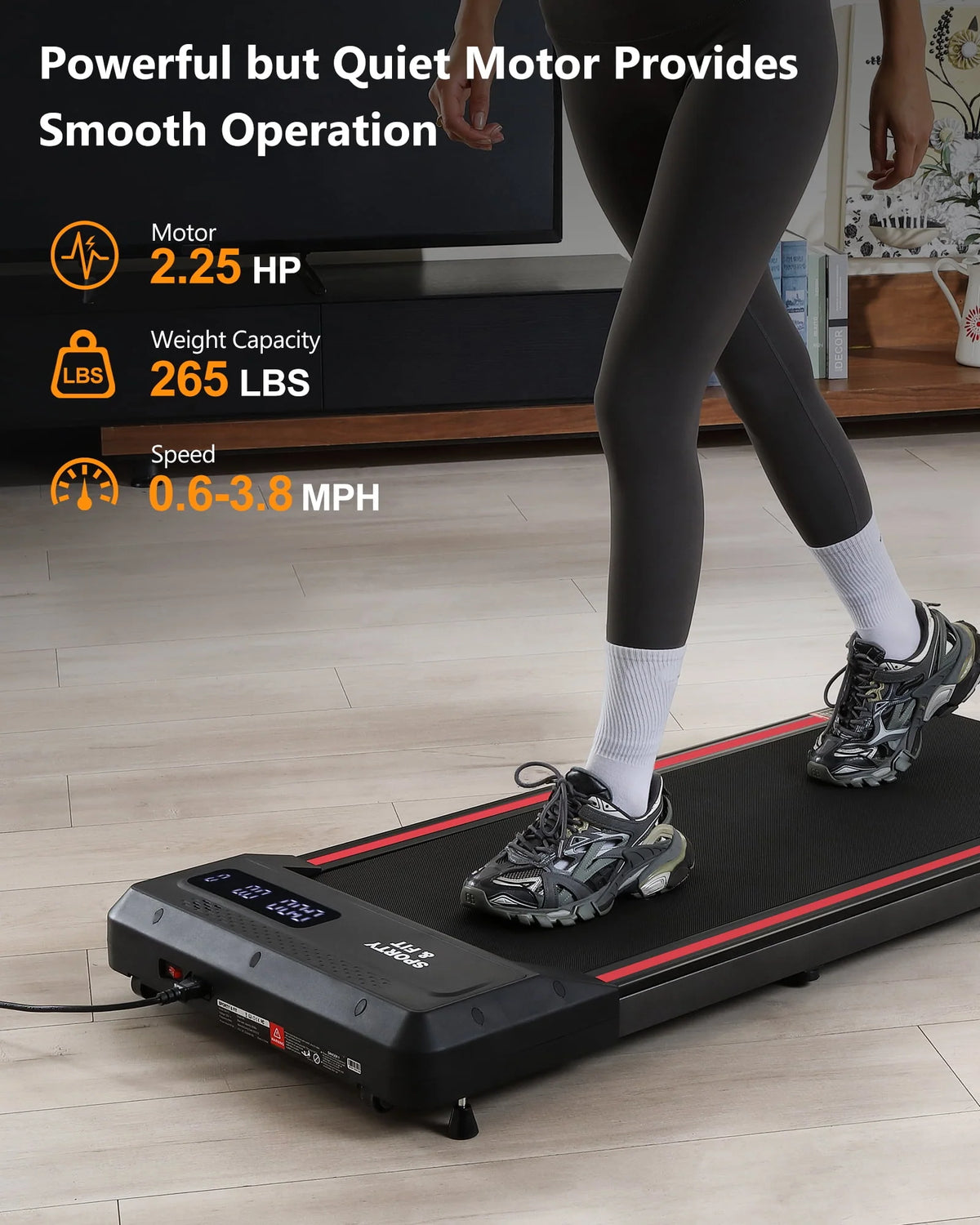 2.5 HP Under Desk Treadmill with Remote Control U13411
