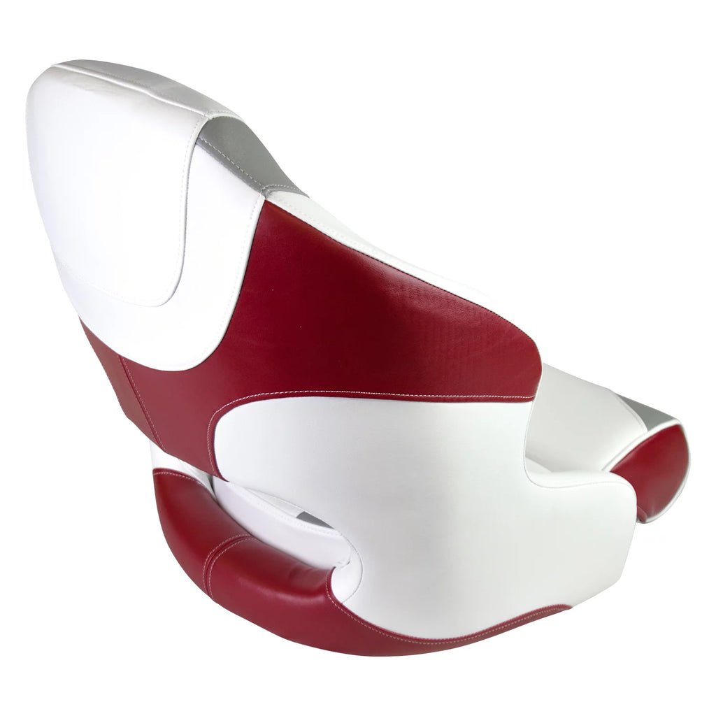 White Grey Red Bucket Seat with Flip Up Bolster S31439