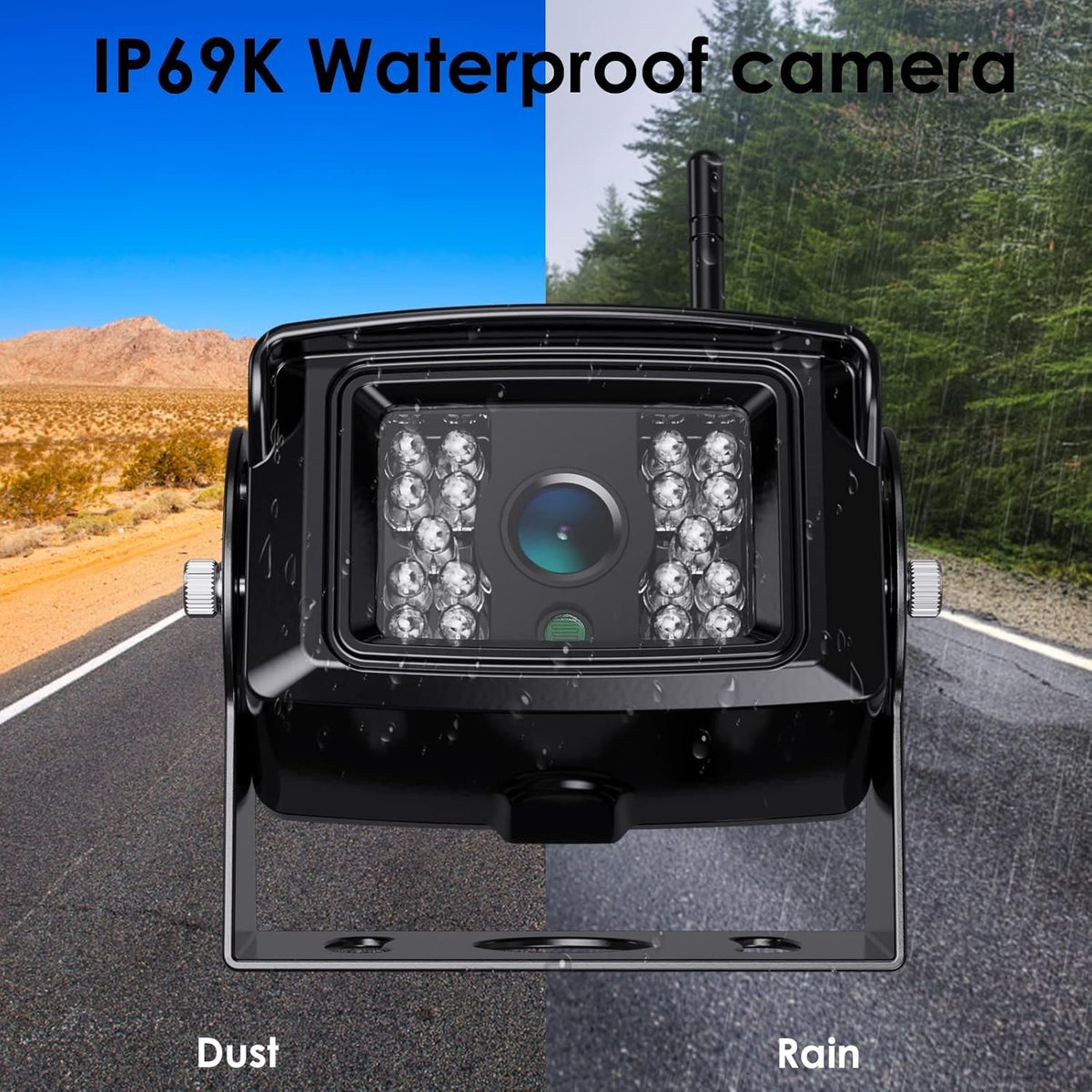 HD Wired Backup Camera System Kit with 7" LCD Monitor I369