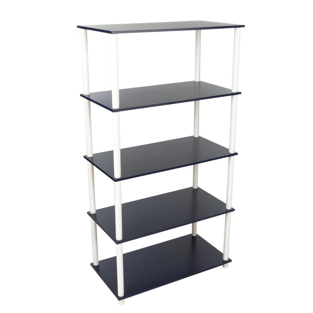 White 5-Shelf Storage Bookcase J125755