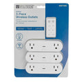 3-Piece Indoor Wireless 2-Outlet with Remote W9114