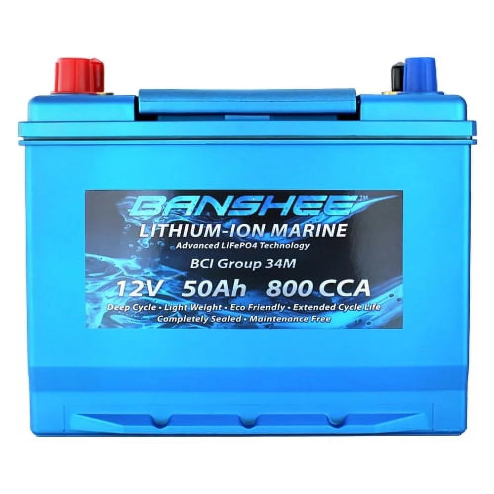 24V Lithium Deep Cycle Marine Battery Group 34 2 Pack W623863
