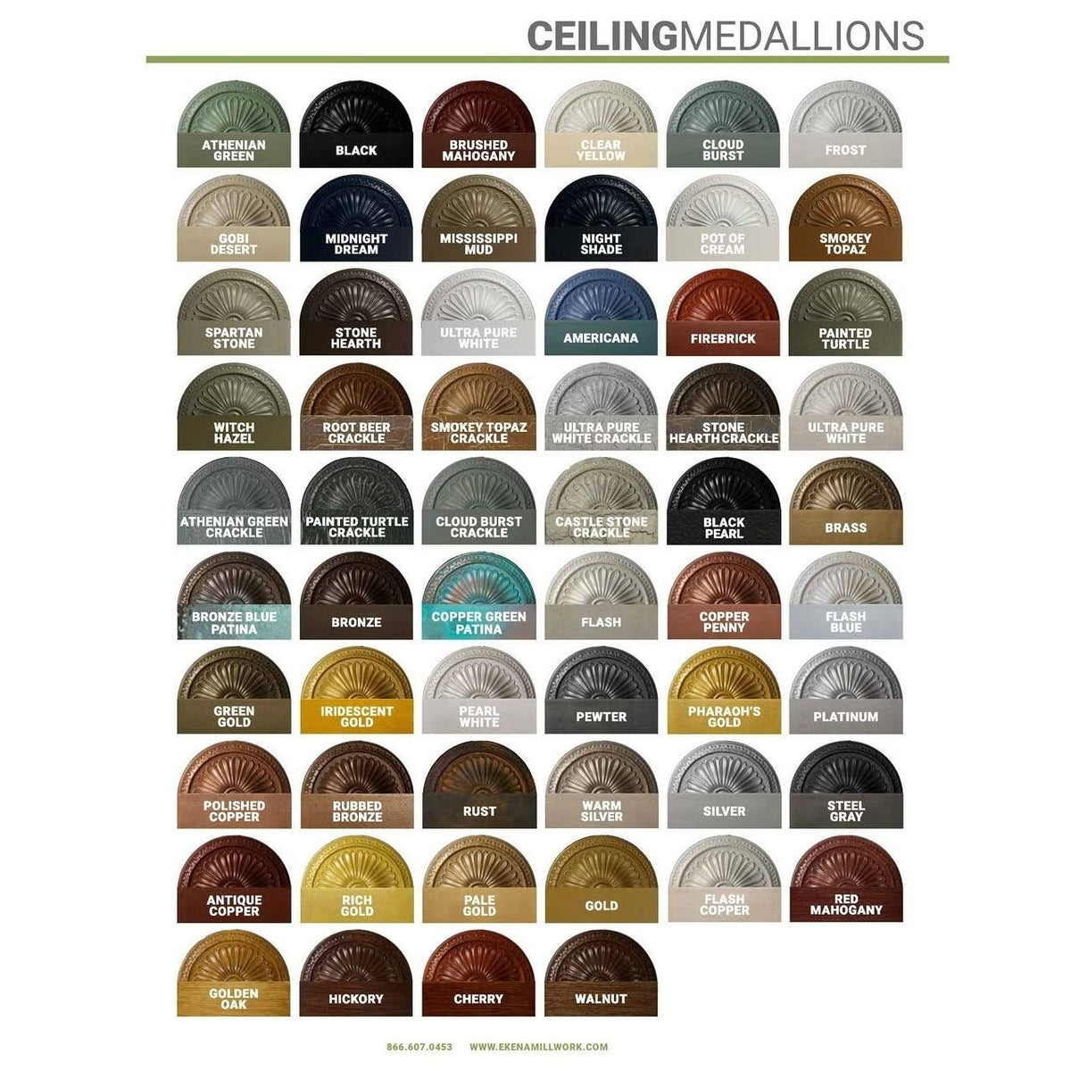 15 3/4x22OD x 1 3/8x22P Hand-Painted Pearl White Ceiling Medallion H68231