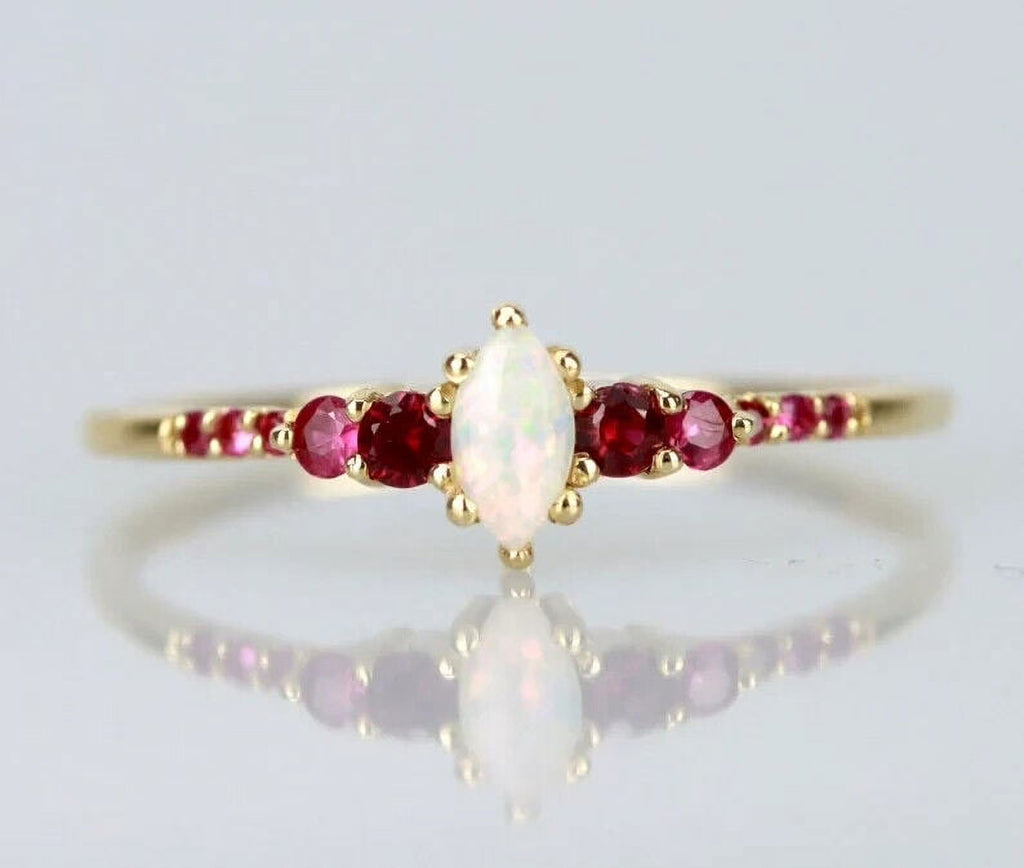 Marquise Opal Wedding Ring C606565