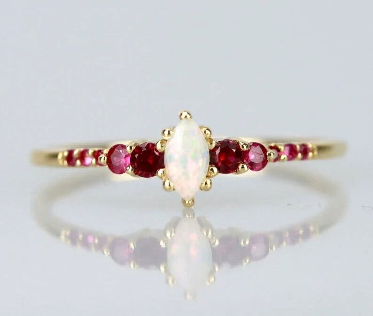 Marquise Opal Wedding Ring C606565