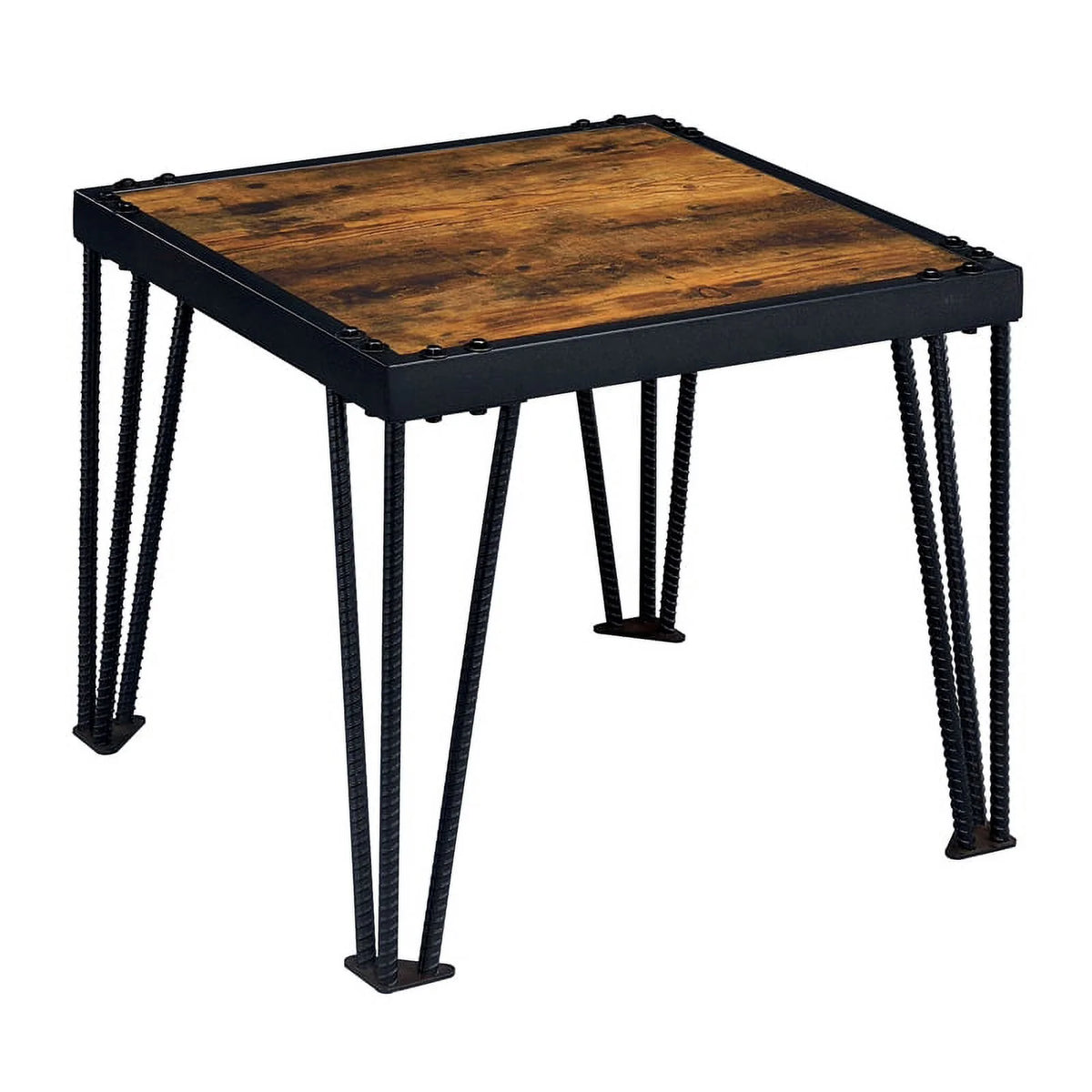 Black Metal Square End Table Set of 2 C8405