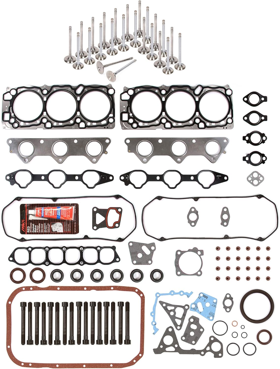 Full Gasket Set Head Bolts Intake Exhaust Valves A226656