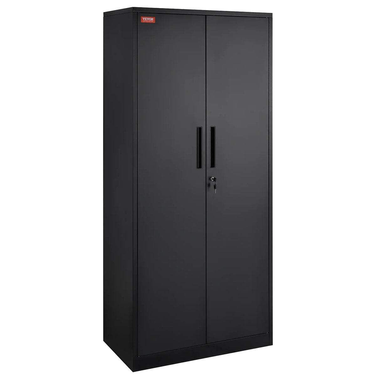 Metal Storage Cabinet 71" Steel Adjustable Shelves Black M57300