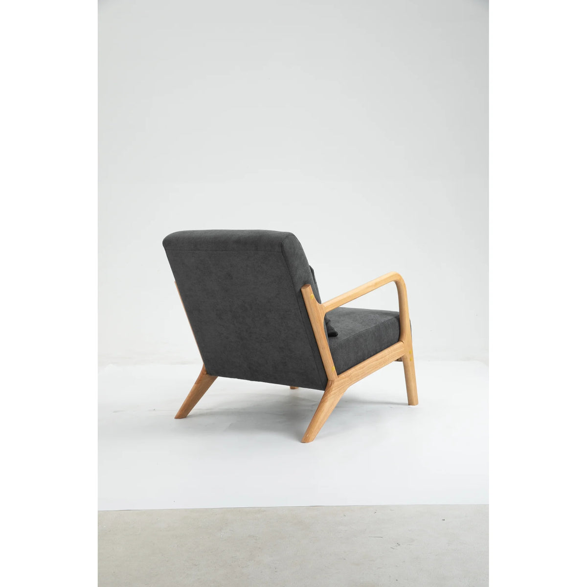 Mid Century Modern Upholstered Accent Chair with Wood Frame G601679