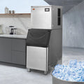 Commercial Ice Maker with Storage Bin Auto Self-Cleaning A268