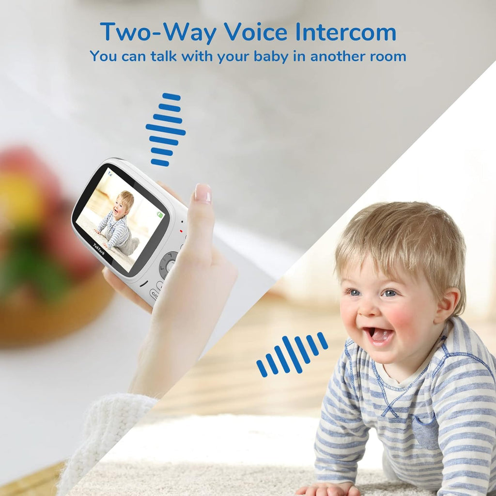 Baby Monitor with Camera and Audio, No WiFi, 2-Way Talk-Back, Infrared Night Vision F99282