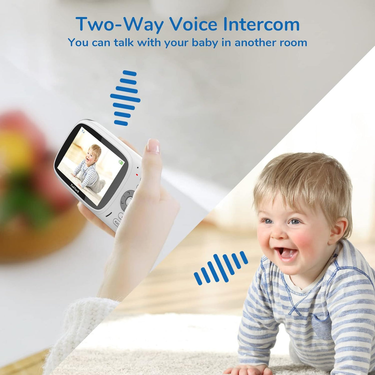 Baby Monitor with Camera and Audio, No WiFi, 2-Way Talk-Back, Infrared Night Vision F99282