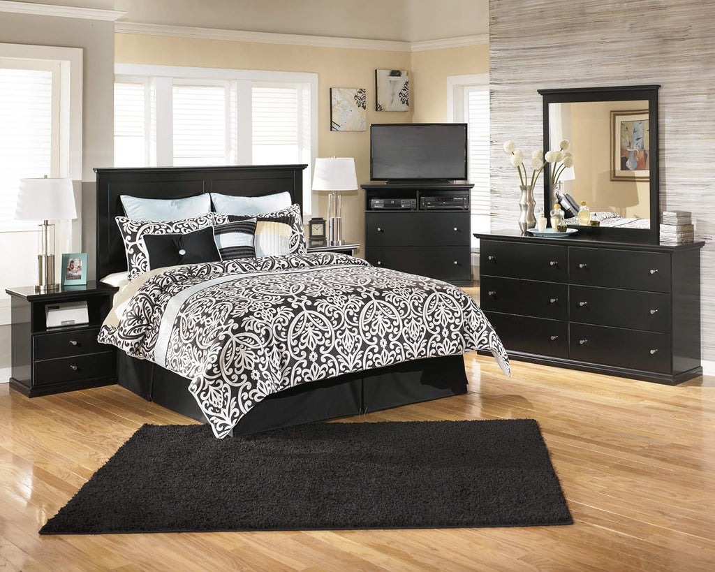 Rustic Farmhouse Panel Headboard King/California Black F623955