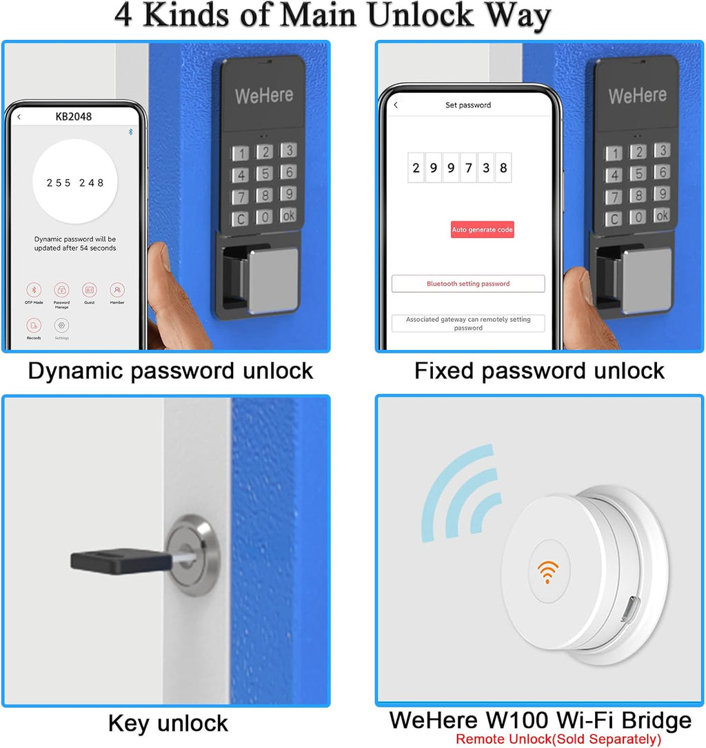 Smart Lock Key Box Wall Mount Metal Key Cabinet T621598