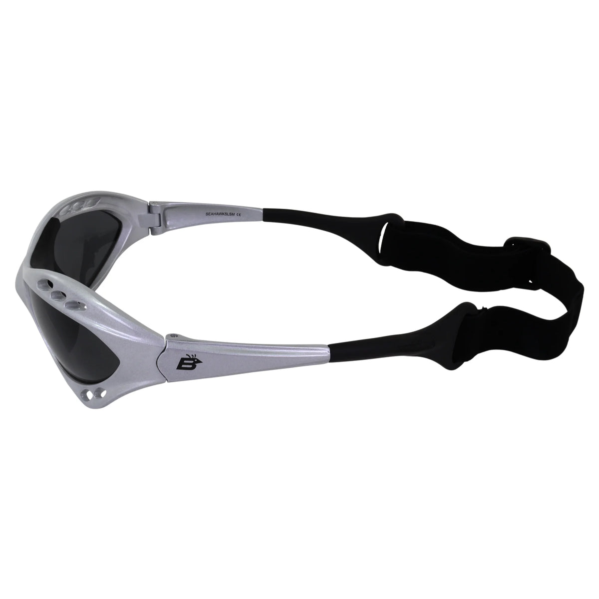 3 Pairs Padded Polarized Sunglasses w/Strap Silver Frame w/Smoke Lens & Black Frames w/Blue & Red Mirror Lenses V949