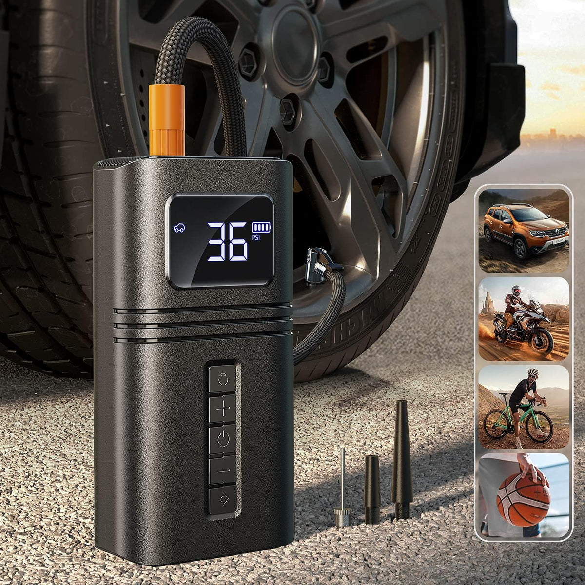 Portable Air Compressor Tire Inflator with 6000mAh Battery K1116