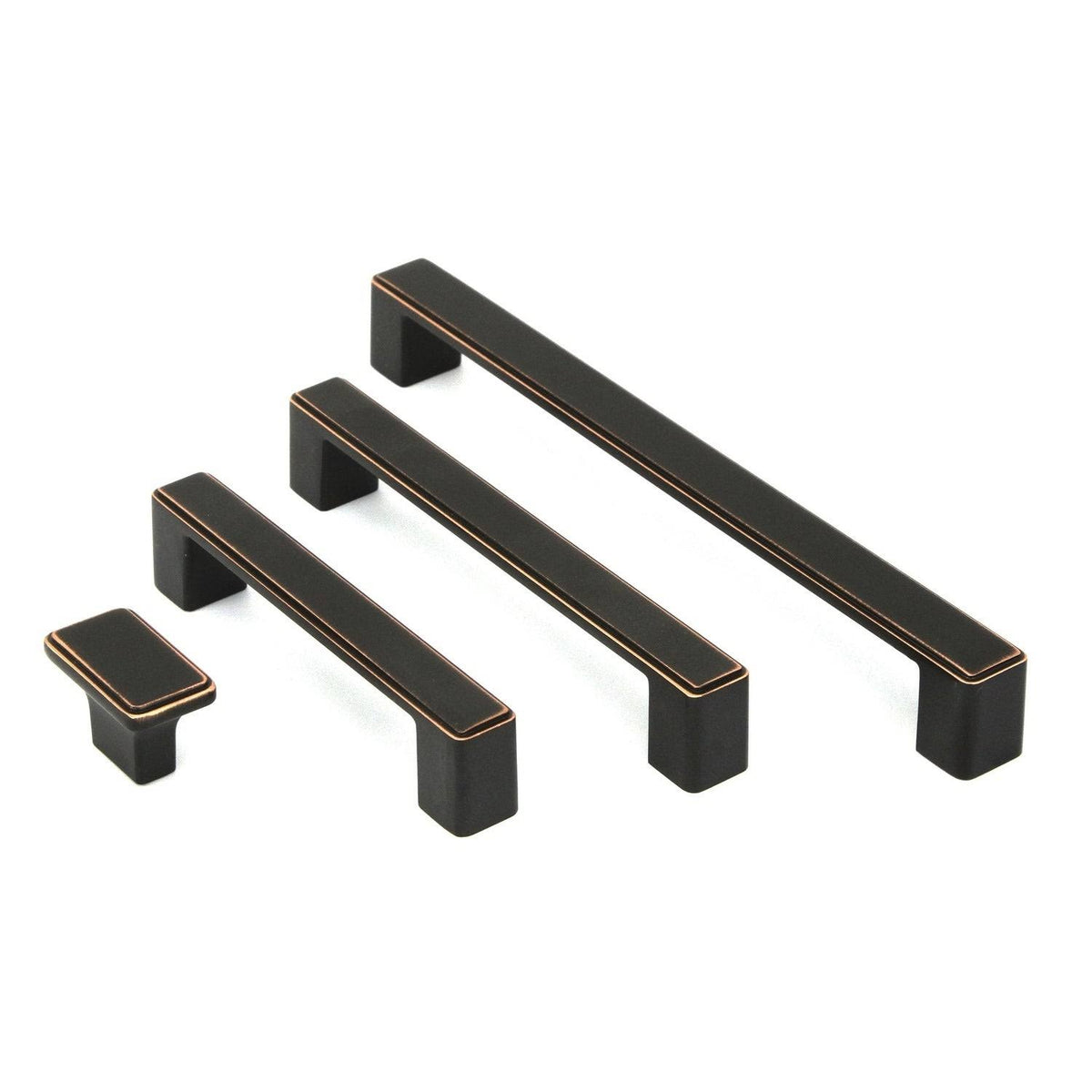 8.375-Inch Oil Rubbed Bronze Square Bar Pull Handle Case of 15 V362804