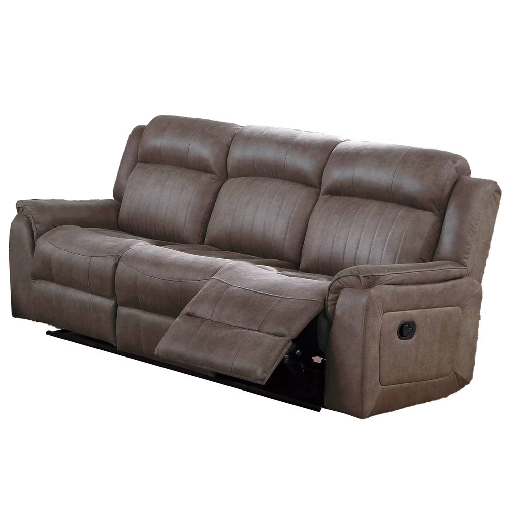 Brown Fabric Manual Motion Sofa with Pillow Top Arms Z452