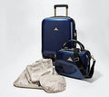 Navy Hardside Carry-On and Beauty Case with Packing Cubes T768