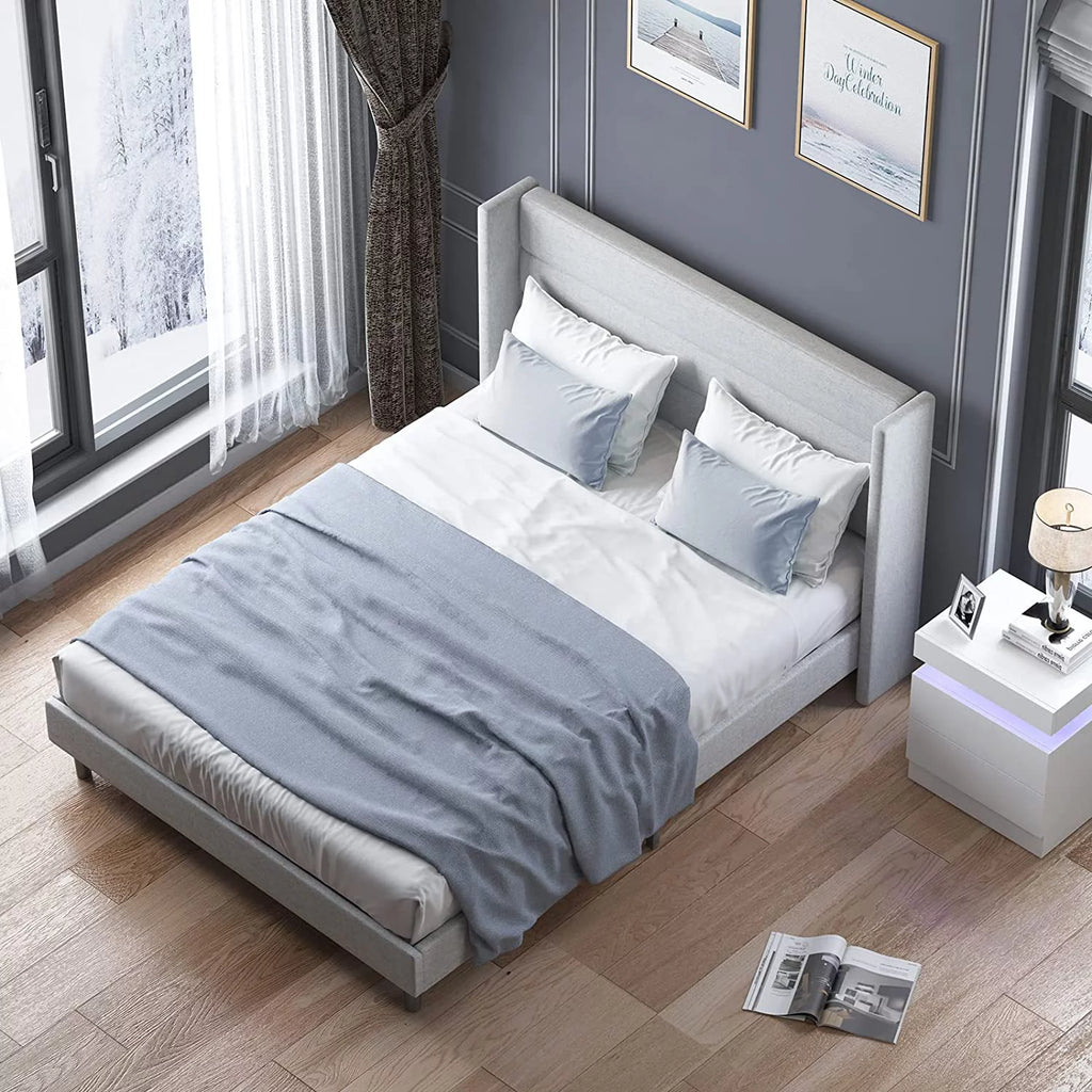 Full Size Platform Bed Frame with Headboard N8596