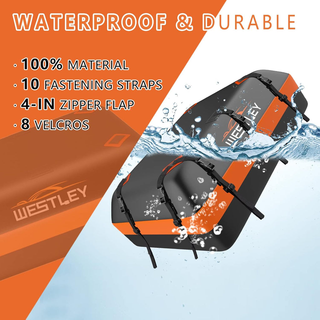 100% Waterproof 15 Cubic Feet Rooftop Cargo Carrier A7668
