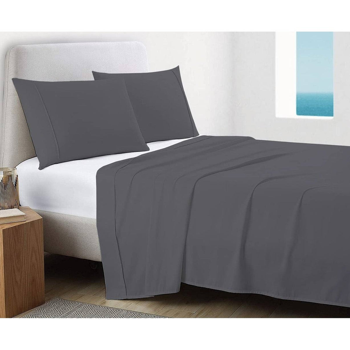 Full Sand Organic Cotton Sateen Flat Sheets M498142