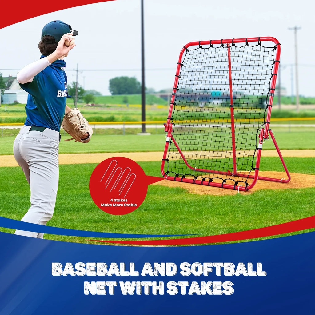 Baseball Rebounder Net with Adjustable Angles J13555