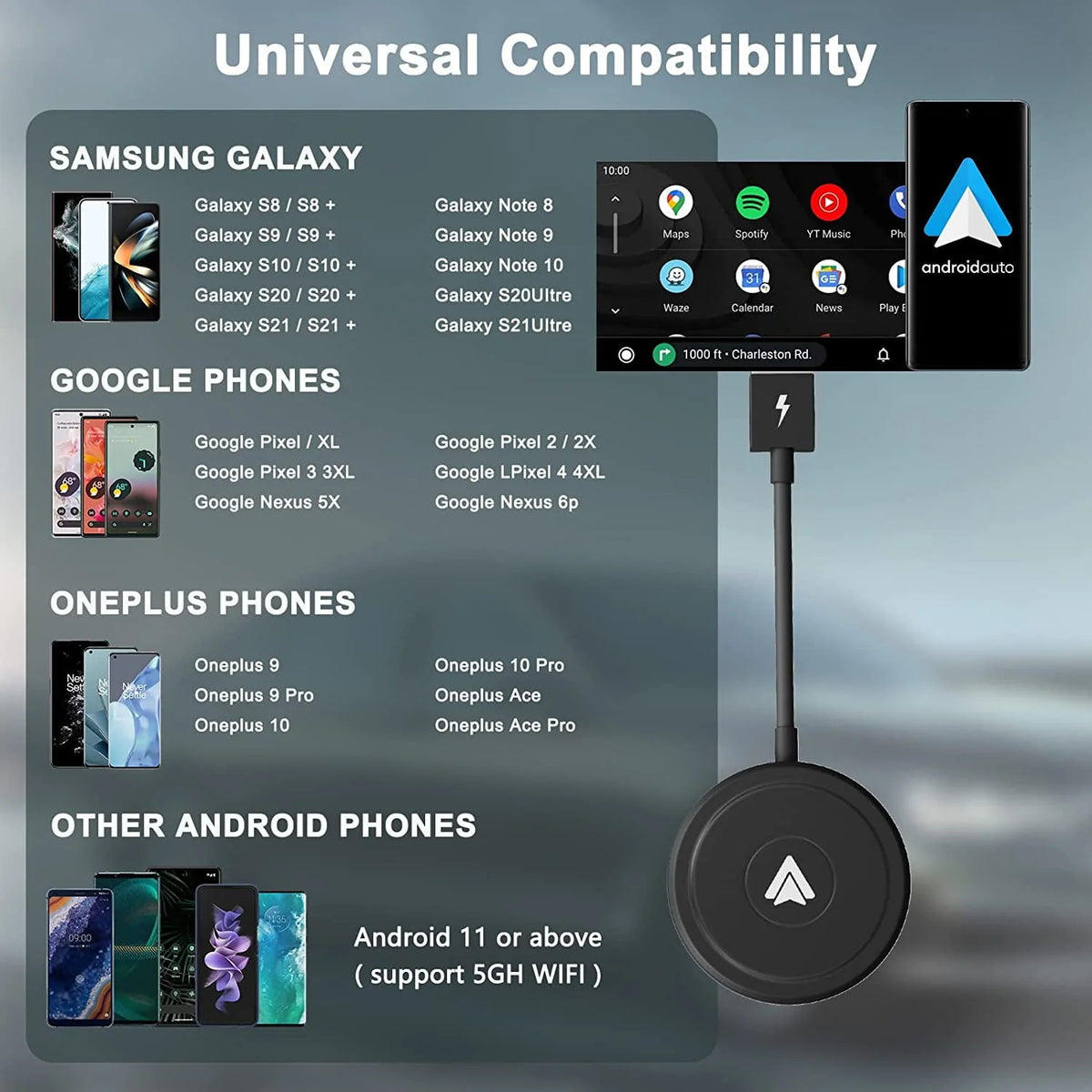 Wireless Android Auto Car Adapter A7188