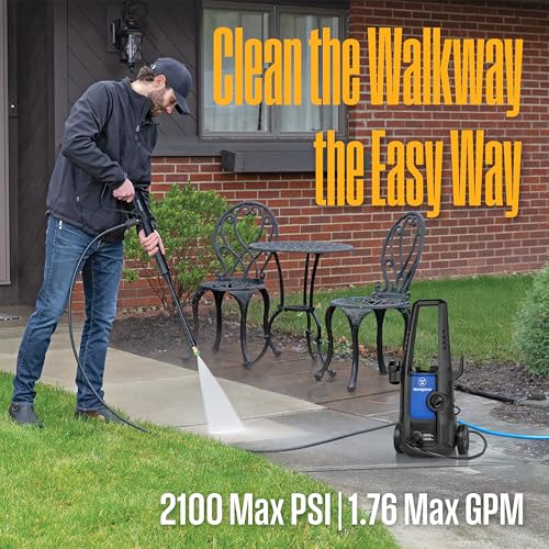 Electric Pressure Washer 2100 Max PSI 1.76 Max GPM with Foam Cannon R541476