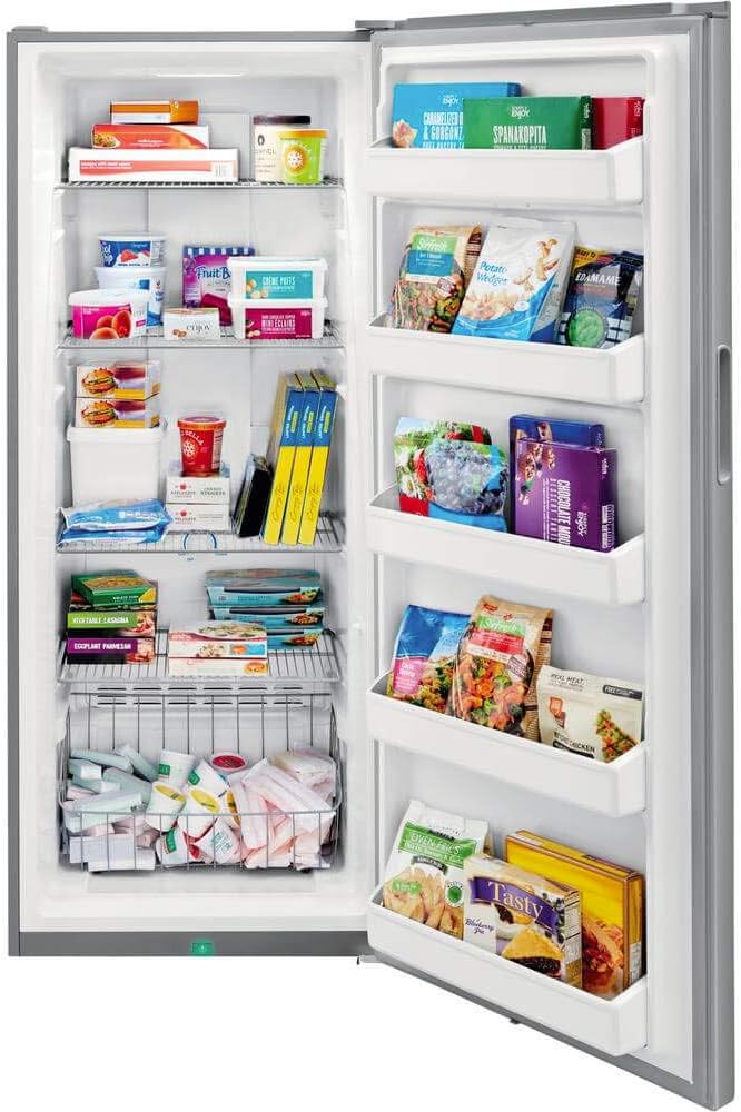 28 Upright Freezer with 15.5 cu. ft. Capacity in Stainless Steel S632435