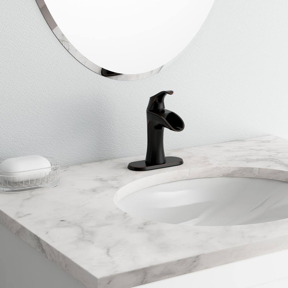 Brea 4 in. Centerset Single-Handle Bathroom Faucet in Tuscan Bronze T651