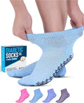 Diabetic Ankle Socks with Grippers 4 Pair 1/4 Length T8535