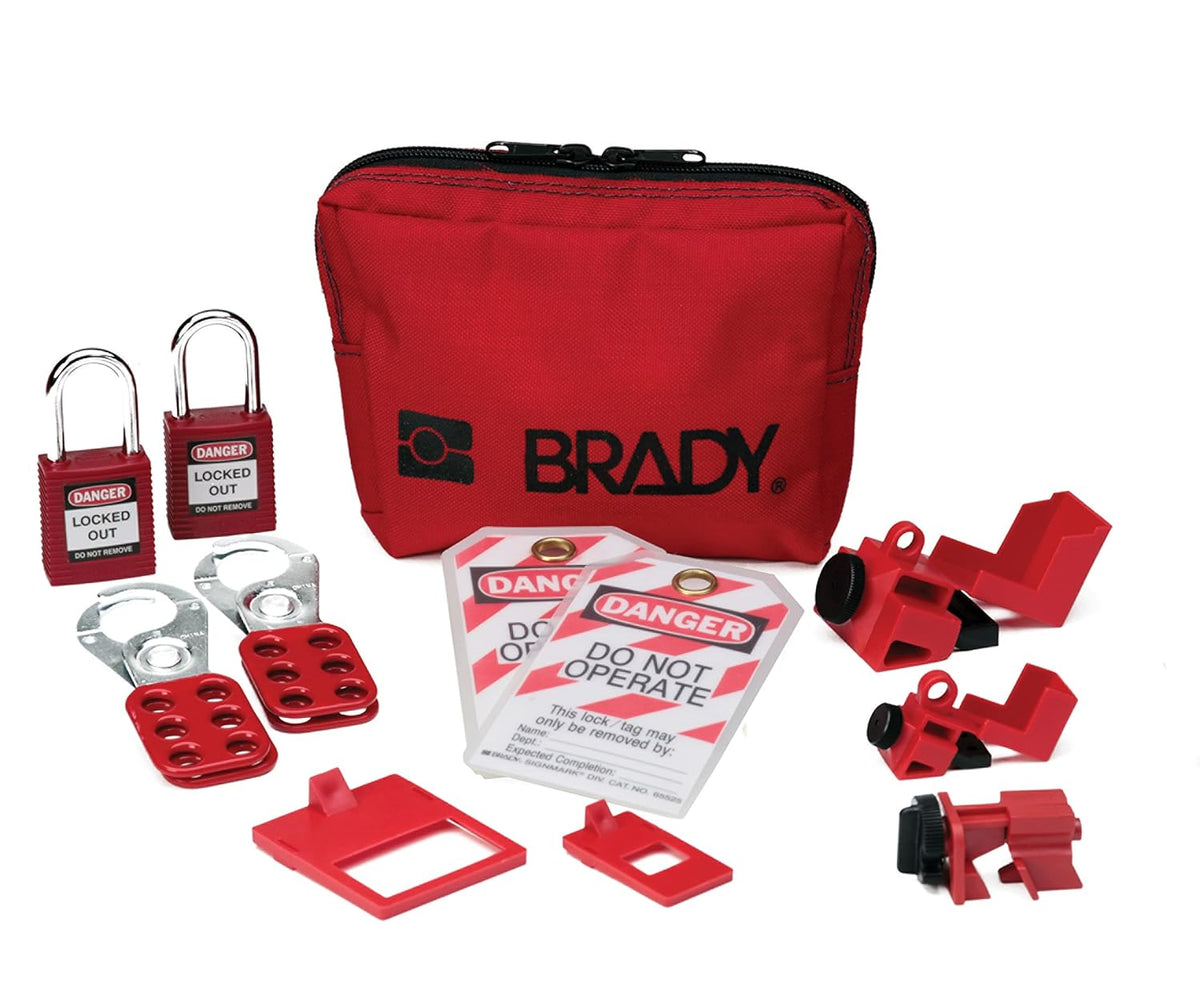 Red Breaker Lockout Pouch Kit with 2 Safety Padlocks R466