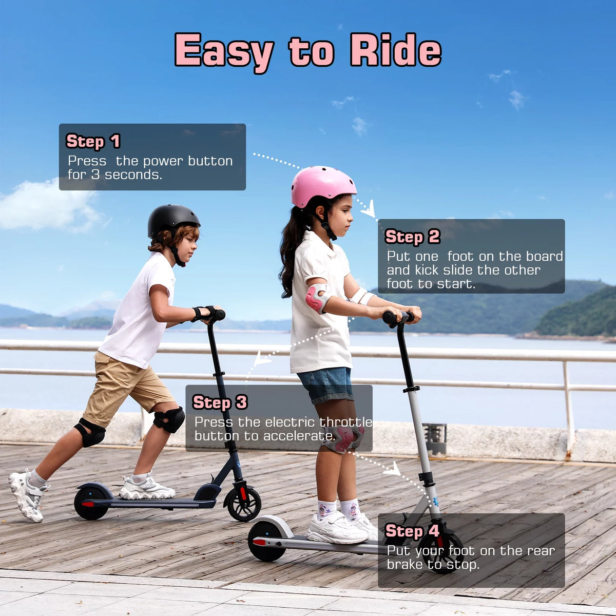Electric Scooter for Kids 150W Foldable A132094
