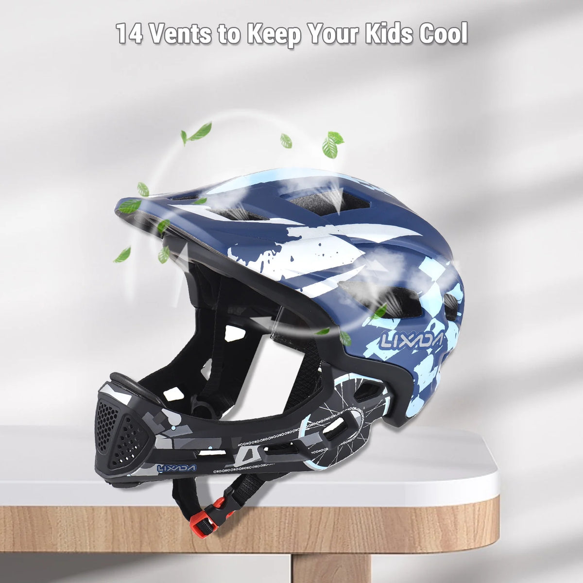 Kids Cycling Helmet Full Face with Detachable Visor D987488