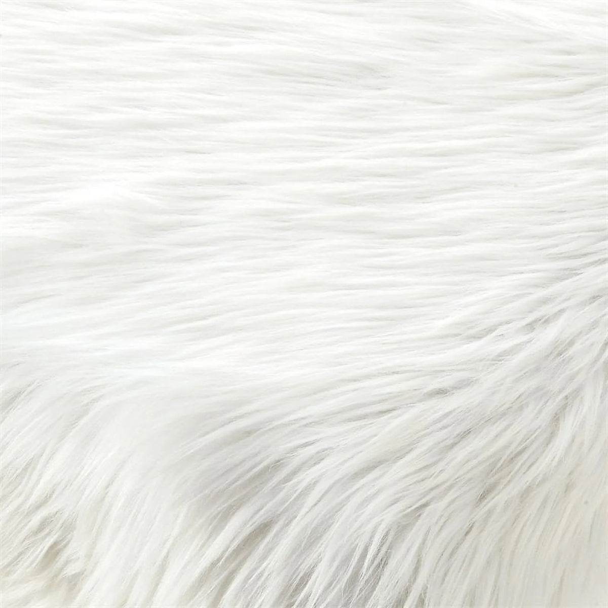 Faux Fur Upholstered Bench with Acrylic X-Legs Cream S6536