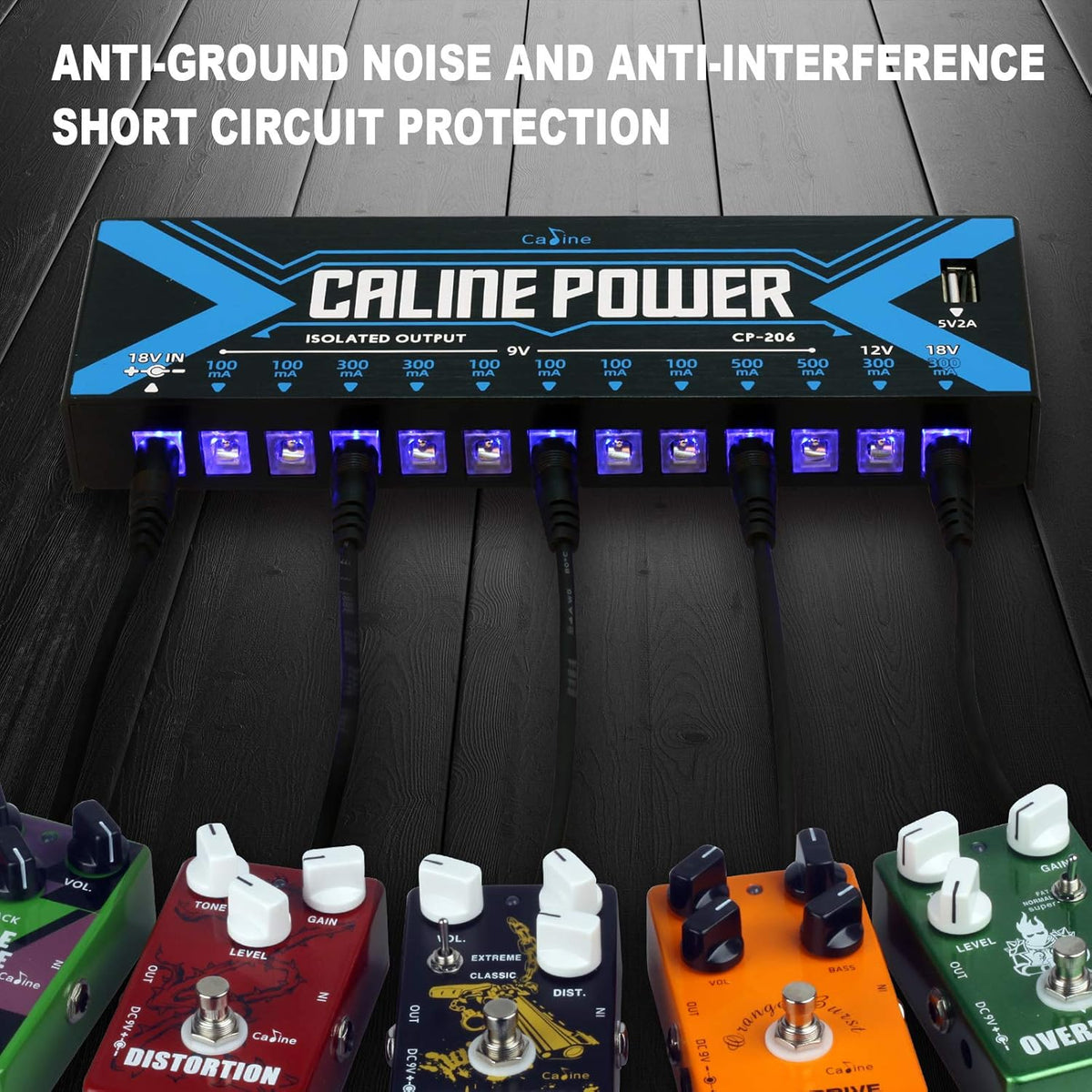 12 Isolated DC Output Guitar Pedal Power Supply H9539