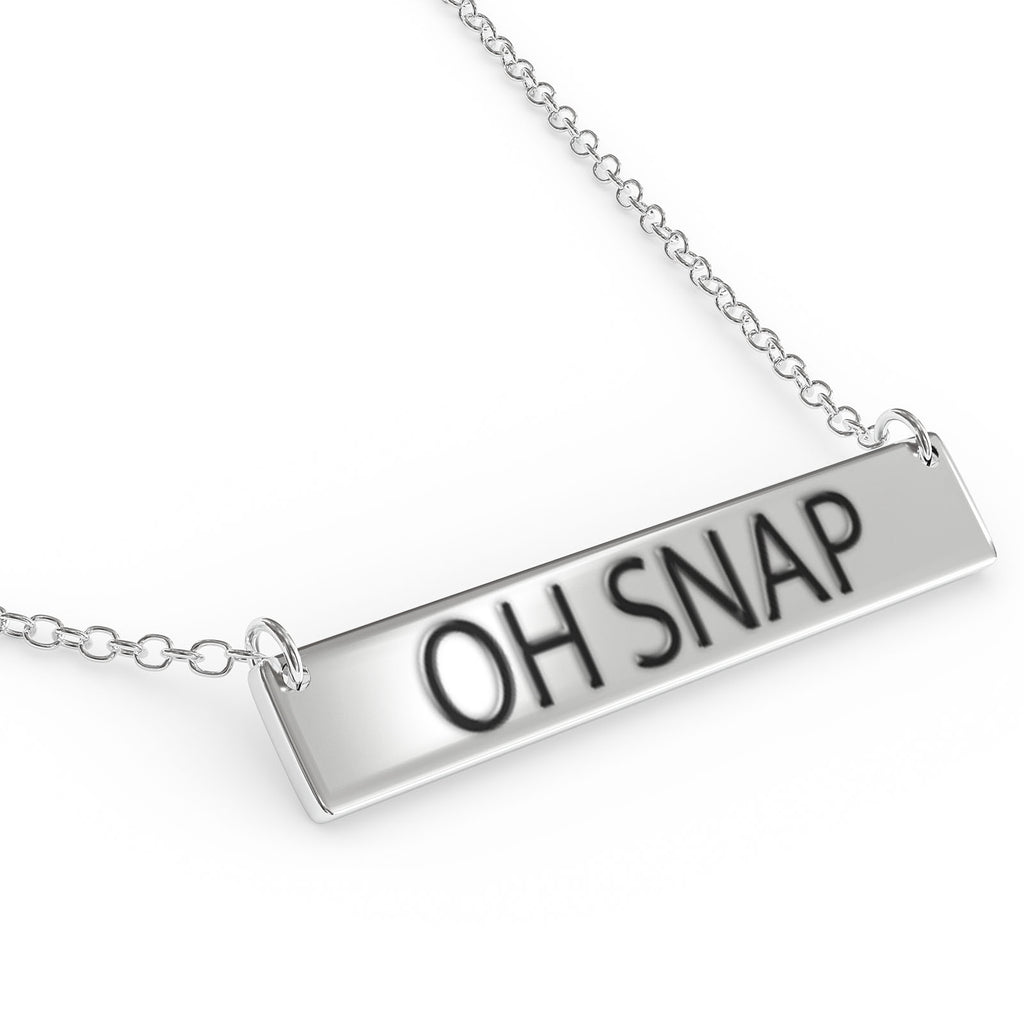 Sterling Silver Bar Pendant Necklace K290