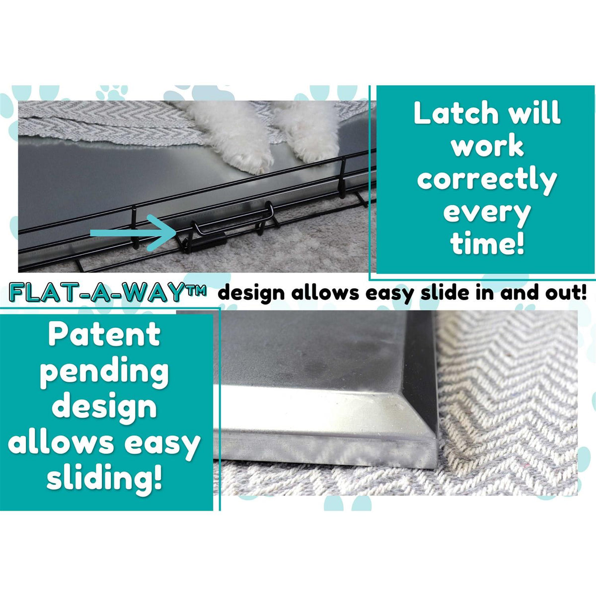 Metal Replacement Tray for Dog Crate Stainless Steel G848972