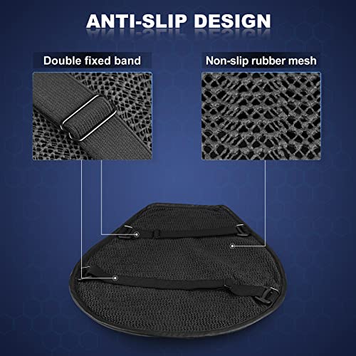 Foldable Large 3D-Honeycomb Breathable Motorcycle Gel Seat Cushion R50354
