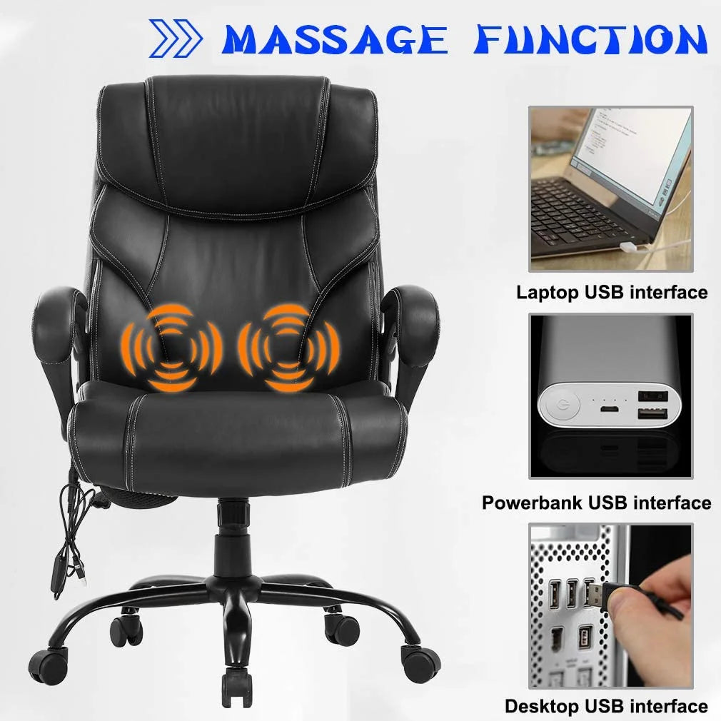 Black Executive Chair with Lumbar Support Y868